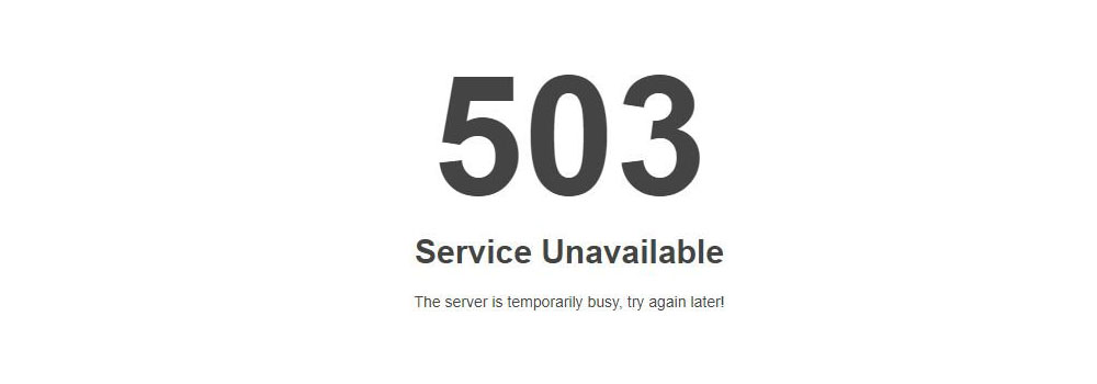 loi 503 service unavailable