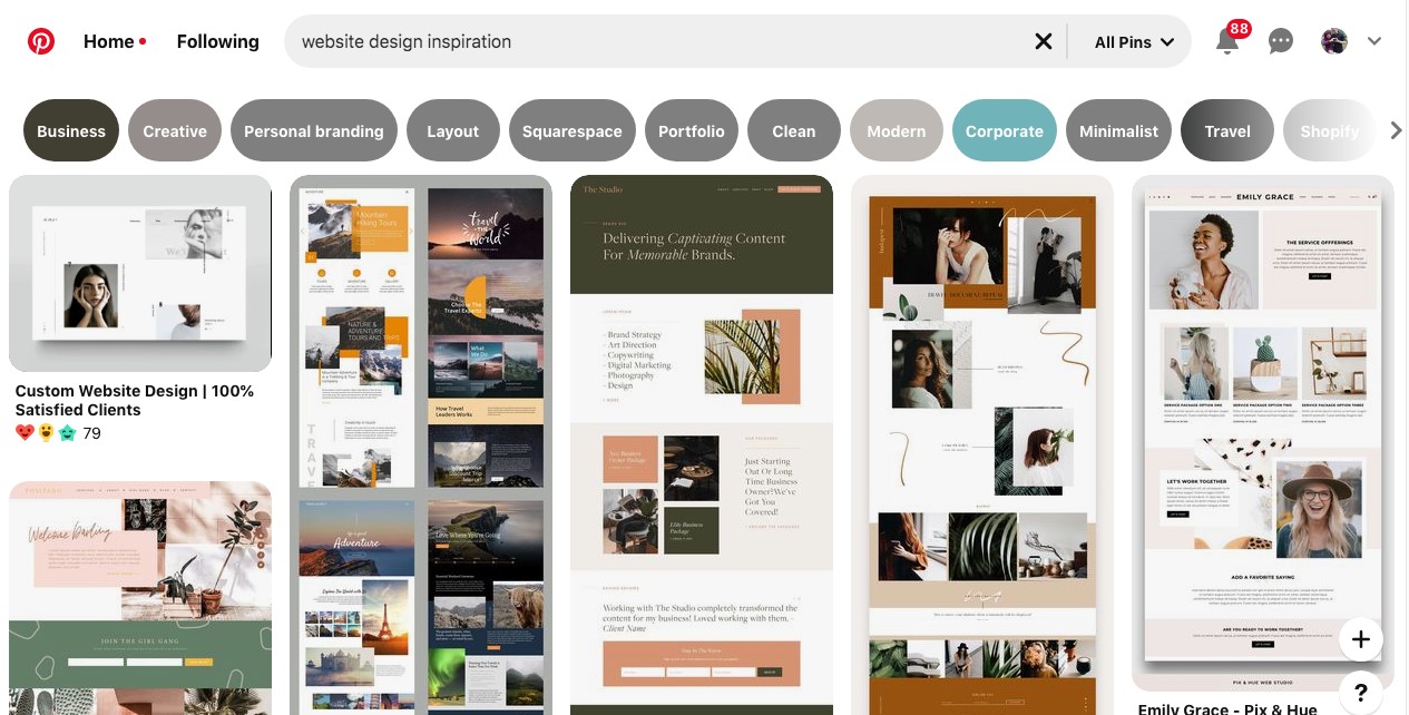 y tuong thiet ke website